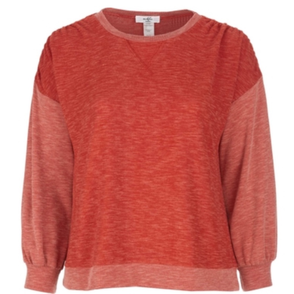 NEW Women’s Chevron Long Sleeve Pumpkin Orange Crewneck Sweatshirt
